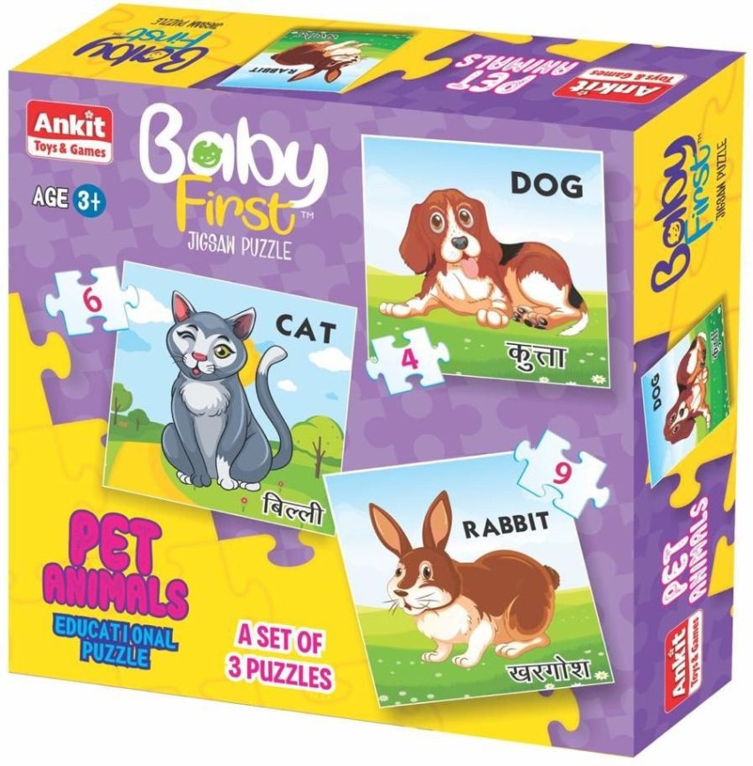 Pet Animal Jigsaw Puzzle for Kids Jigsaw Puzzle for Kids of Age 3