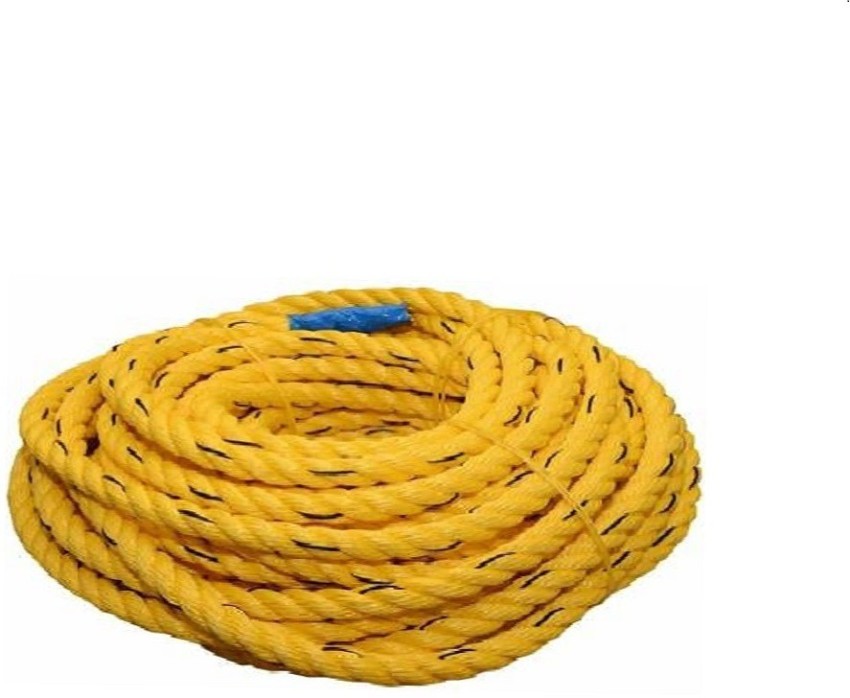 fozti Submersible Rope Borewell Danline Rope Twisted Rope (30m x 10mm)  Yellow - Buy fozti Submersible Rope Borewell Danline Rope Twisted Rope (30m  x 10mm) Yellow Online at Best Prices in India 