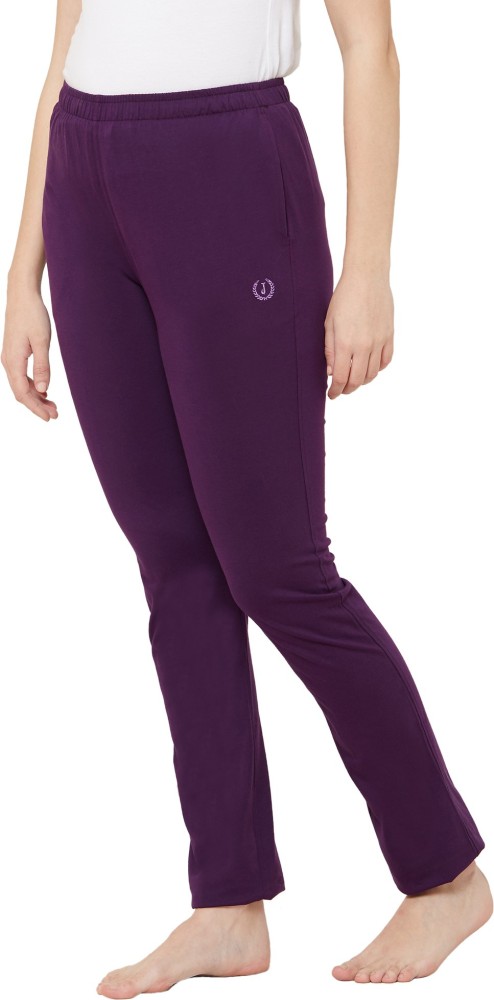 JULIET Solid Women Purple Track Pants - Buy JULIET Solid Women