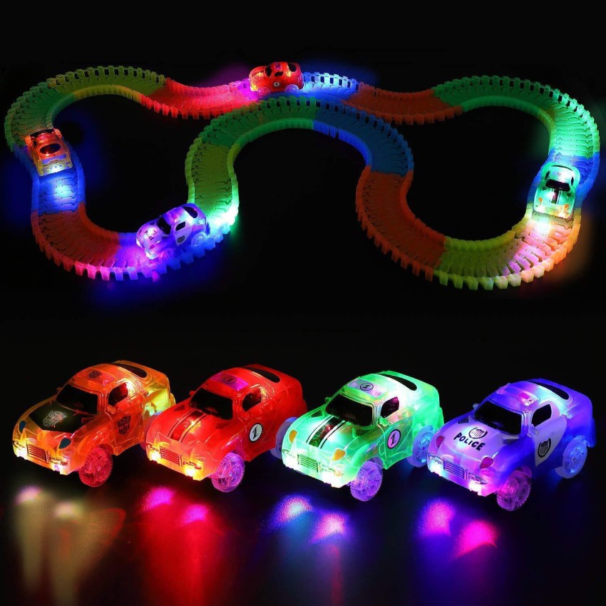Car Race Track That Bend Flex And Glow