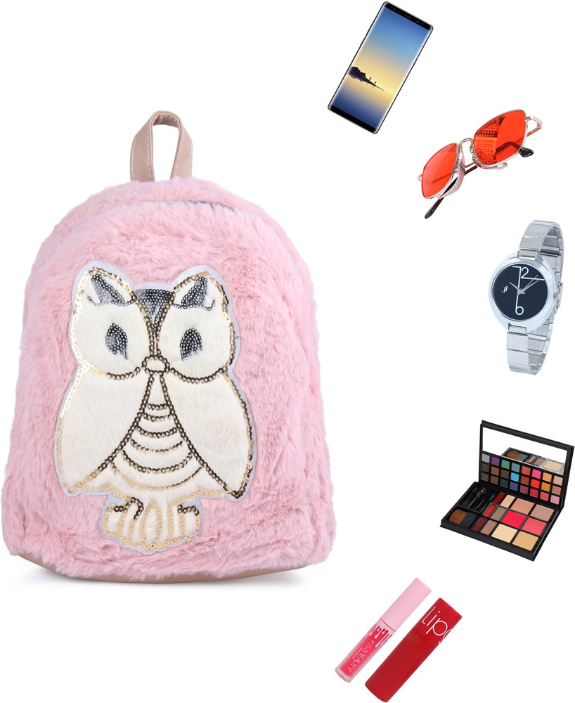 Pink online owl backpack