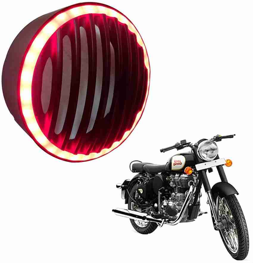 Flipkart SmartBuy Round Headlight Grill With Red Led Drl Pack 1