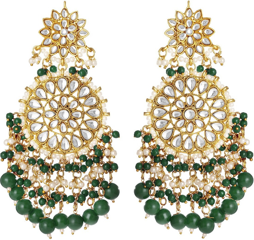 Green store heavy earrings