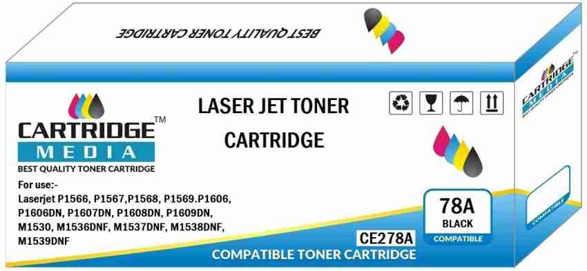 CARTRIDGE MEDIA COMPATIBLE FOR HP Laserjet M1536dnf Black CE278A