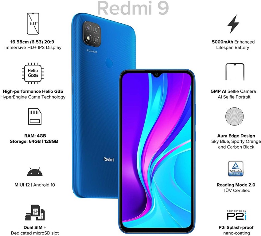 Mi Redmi 9 ( 64 GB Storage, 4 GB RAM ) Online at Best Price On