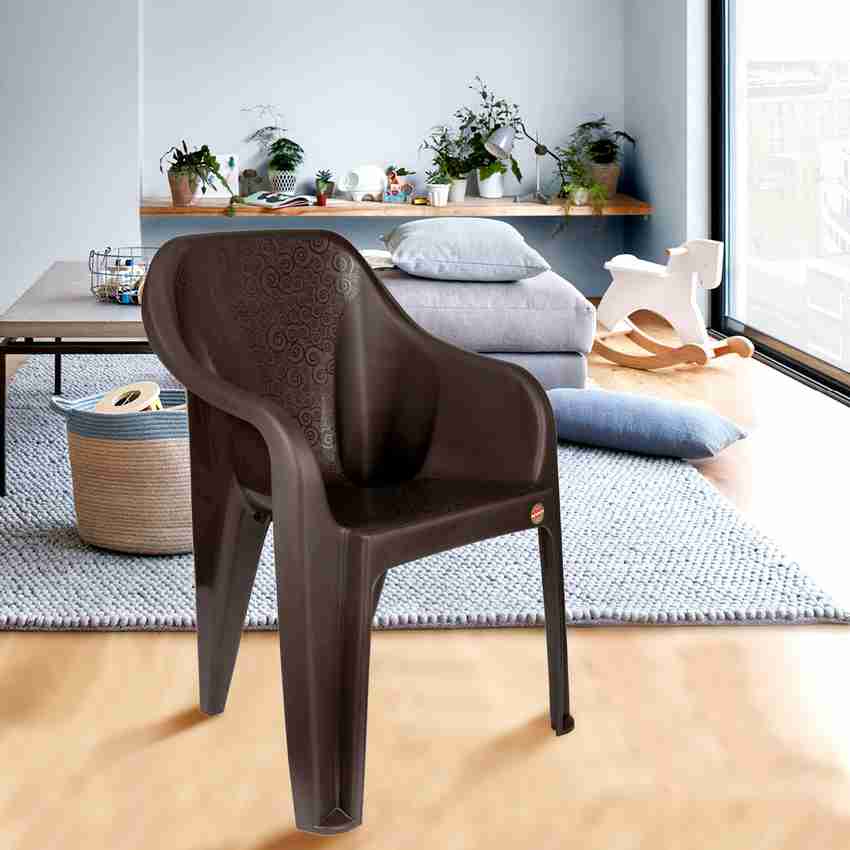 cello Dynamo Set Of 4 Chair Brown Plastic Cafeteria Chair