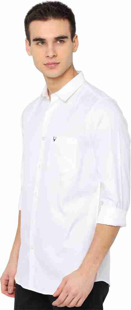 Allen Solly Men Solid Casual White Shirt - Buy Allen Solly Men