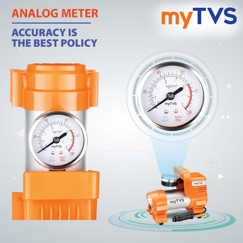 My tvs car tyre inflator with analog meter cheap