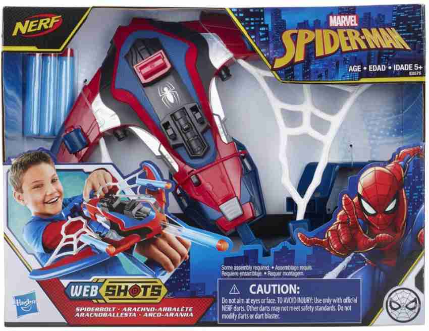 MARVEL Spider-Man Web Shots Spiderbolt NERF Powered Blaster Toy, 3 Fires  Darts, For Kids Ages 5 and Up - Spider-Man Web Shots Spiderbolt NERF  Powered Blaster Toy, 3 Fires Darts, For Kids Ages 5 and Up . Buy Spider-Man  toys in India. shop for