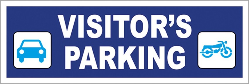 Masstone Car Parking Sign board 4 inch x 12 inch Emergency Sign