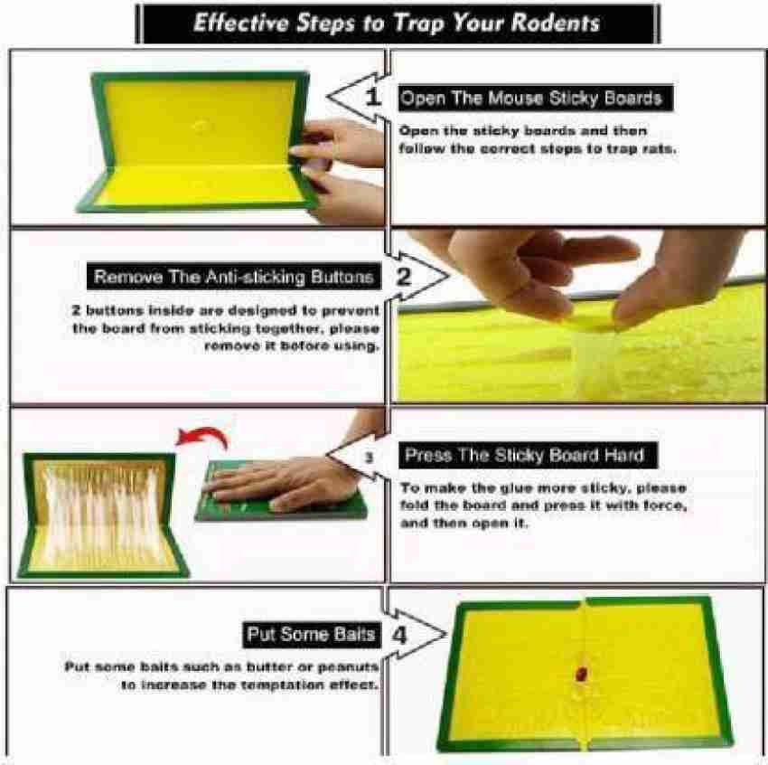 soniya enterprises Mouse & Rat Trap Sticky Glue Pad Set of 2 ( Size:  16.7cms x 24cm) Snap Trap Snap Trap Price in India - Buy soniya enterprises  Mouse & Rat Trap