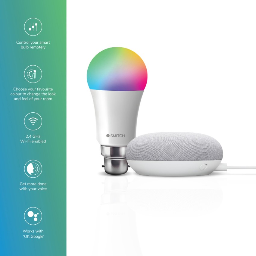 Google home mini and best sale light bulbs