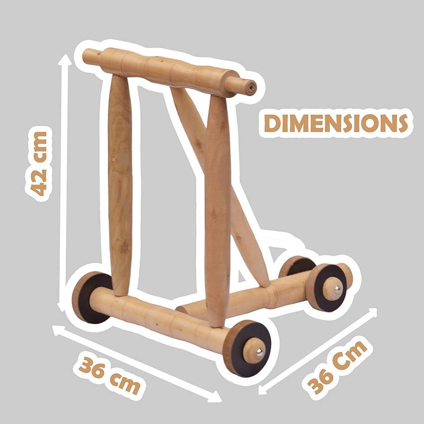 3 wheel wooden walker for clearance babies