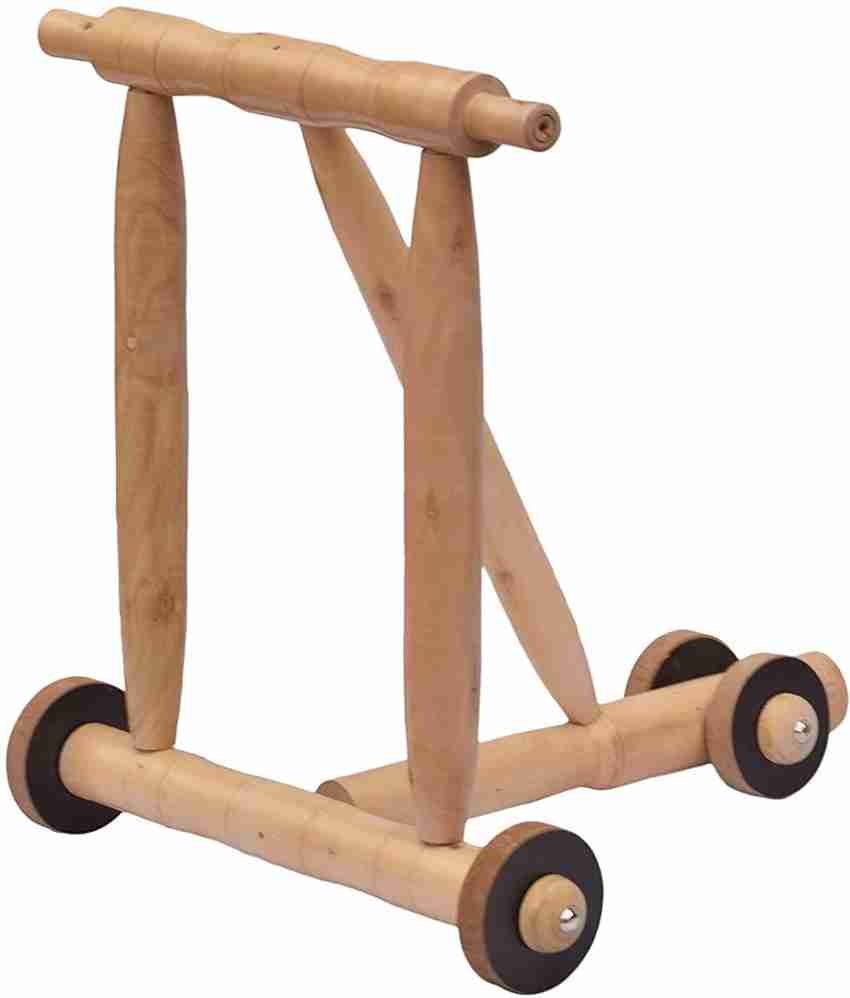 wooden 3 wheel walker