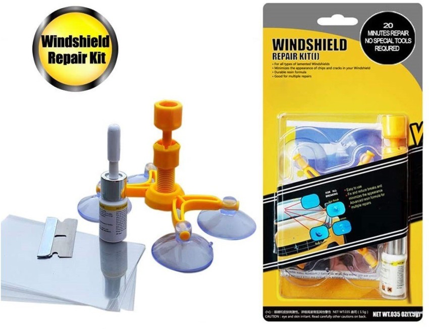  Windshield Repair Kit, Glass Repair Kit, Automotive Glass Nano  Fluid Glass Repair Kit for Chips & Cracks & Star-Shaped & Nicks & Half-Moon  & Crescents - Car Windshield Repair kit 