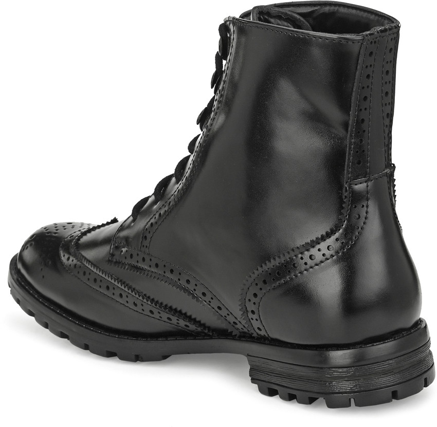 Mens black brogue boots sale new arrivals