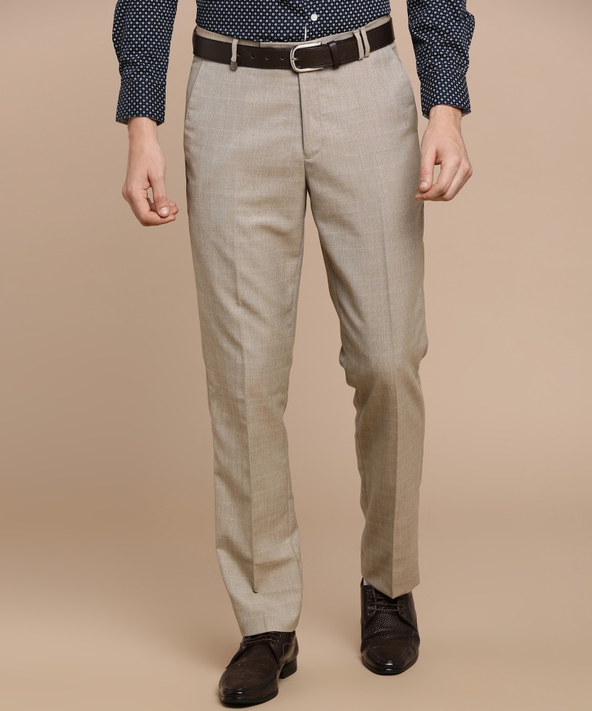 Buy John Players Men Grey Solid Slim Fit Formal Trousers  Trousers for Men  1318017  Myntra