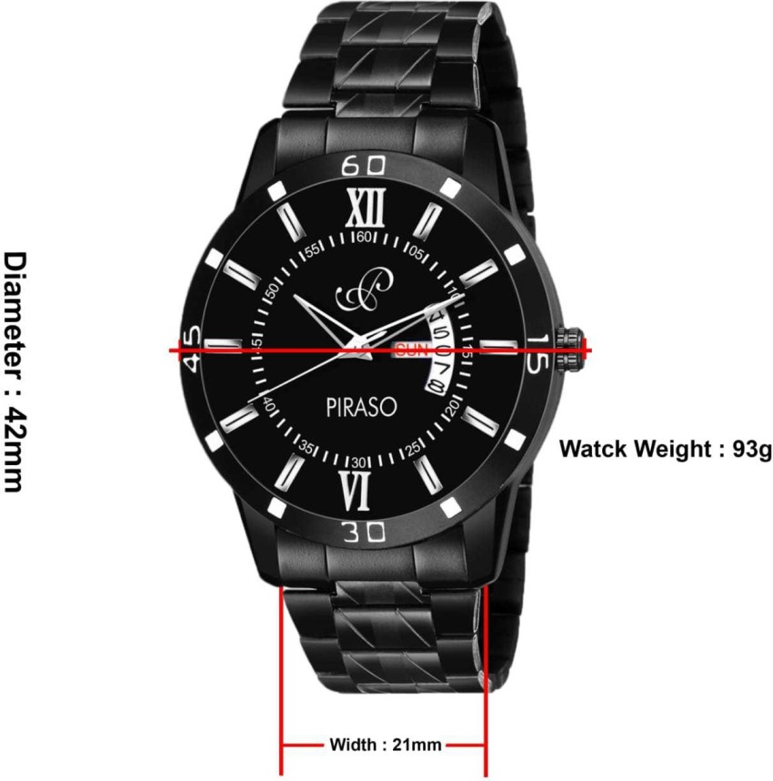 PIRASO PIRASO BLACK CHAIN WATCH Chrono Display, Analog watch, Black Dial, Black Dial Analog Watch - For Men - Buy PIRASO PIRASO BLACK CHAIN WATCH  Chrono Display, Analog watch, Black Dial