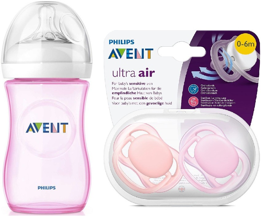 Philips Avent Ultra Air Pacifier 0-6m With Natural Baby Bottle - 260 ml -  Buy Philips Avent Baby Bottle products in India