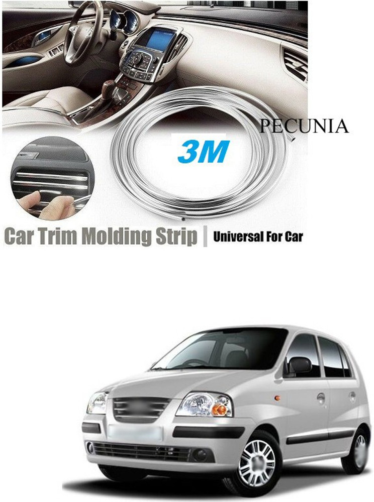 PECUNIA Chrome Sticky Car Door Edge Scratch Guard Trim Molding