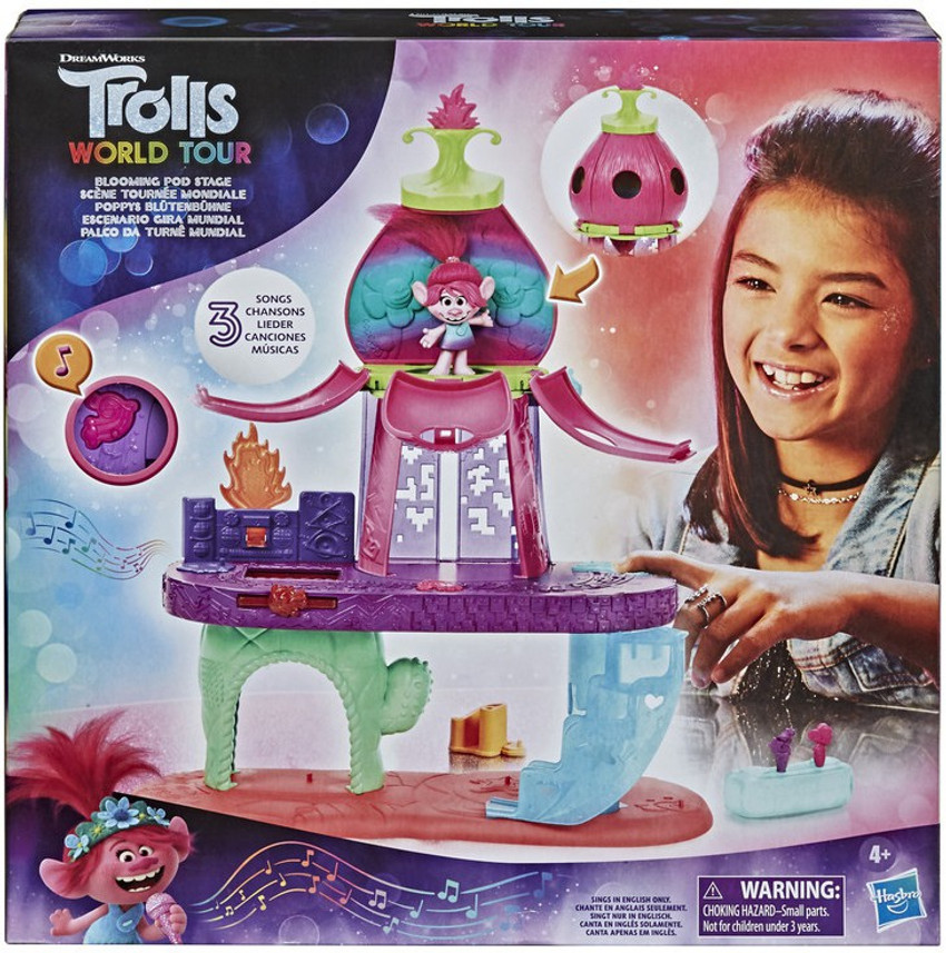 Dreamworks Trolls World Tour Blooming Pod Stage Musical Toy Plays