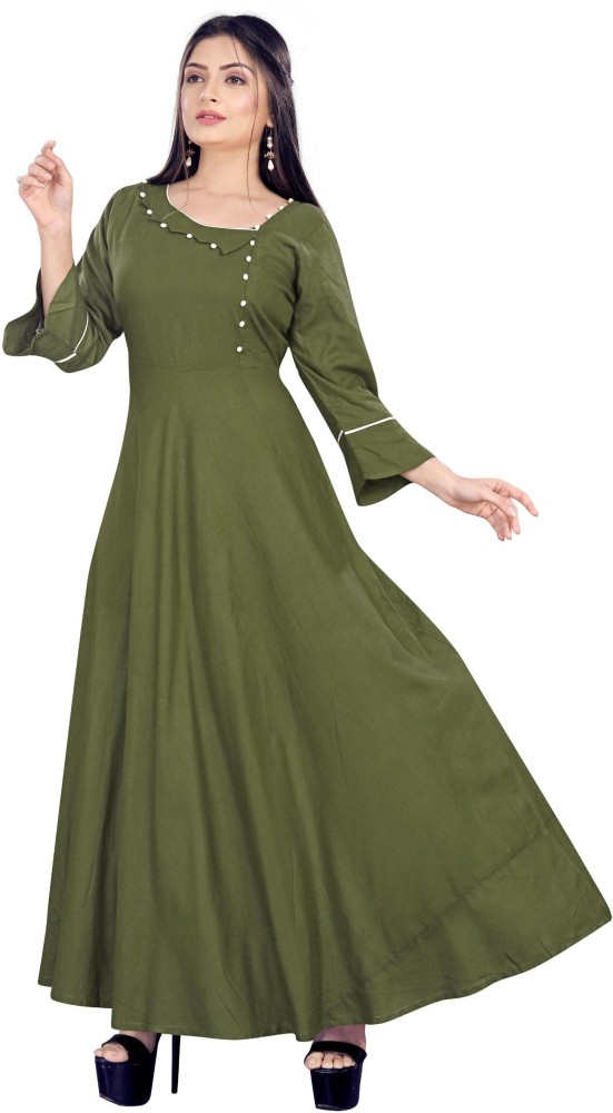 Christabel Dark Green Maxi Dress