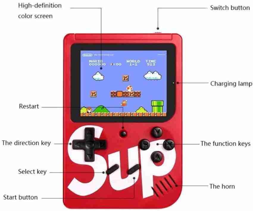 SUP X Game Box 400 in One Handheld Game Console With Remote Controller 2  Player ( Multi Color ) at Rs 340, Game Console in New Delhi