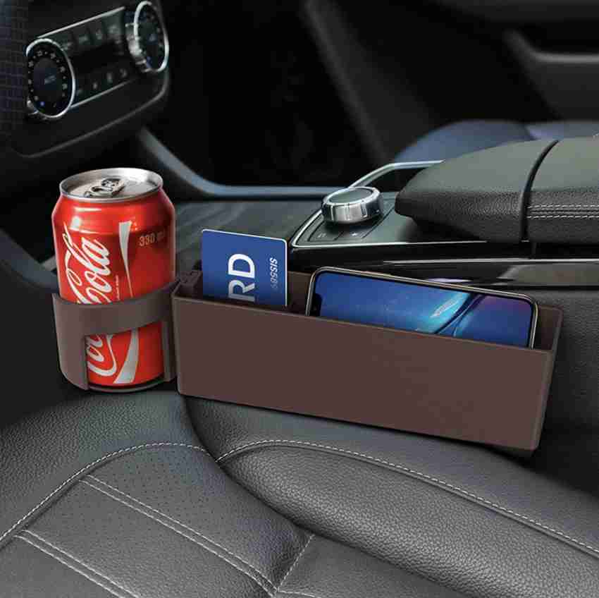 KolorFish Car Seat Gap Filler, Console Side Pocket with Detachable Cup  Holder Car Seat Catcher Car Pocket Organizer Brown - Price in India