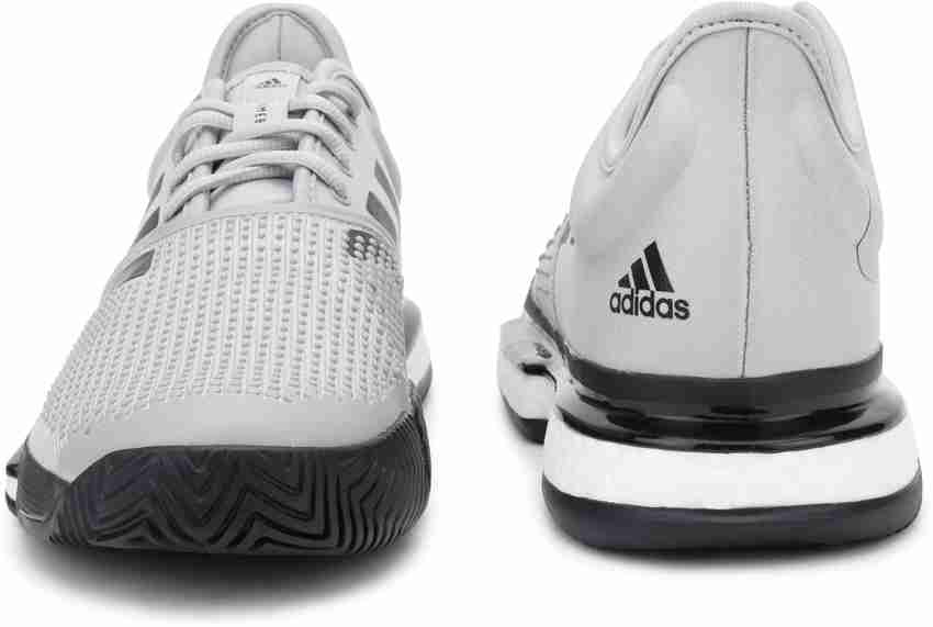 Adidas women's solecourt boost parley tennis shoes discount