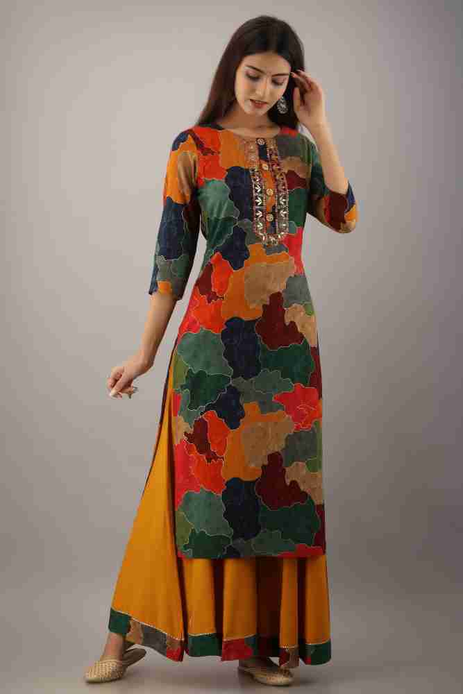 Flipkart kurti plazo on sale set