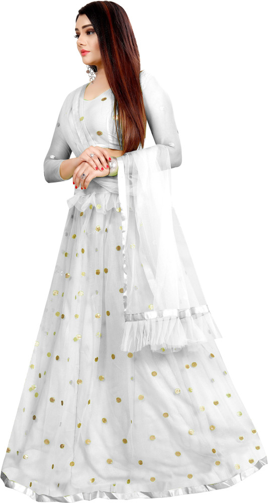 White sale lehenga flipkart