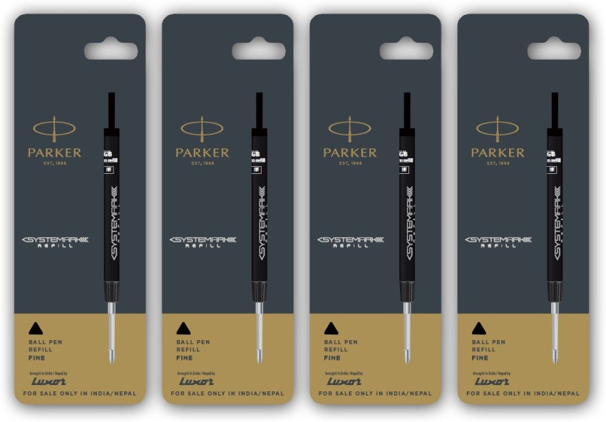 PARKER Systemark Black Refills 4 Ball Pen Refill - Buy PARKER Systemark  Black Refills 4 Ball Pen Refill - Ball Pen Refill Online at Best Prices in  India Only at