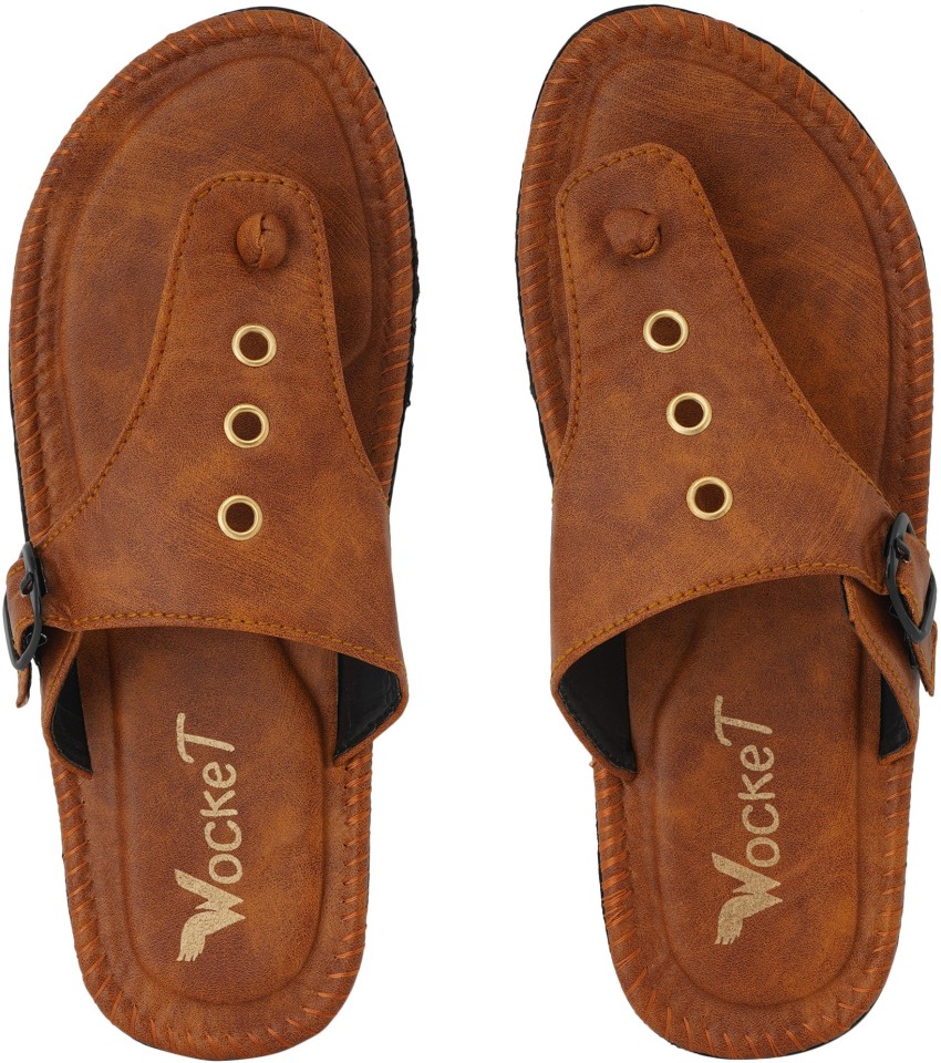 Leather shops chappals for mens flipkart