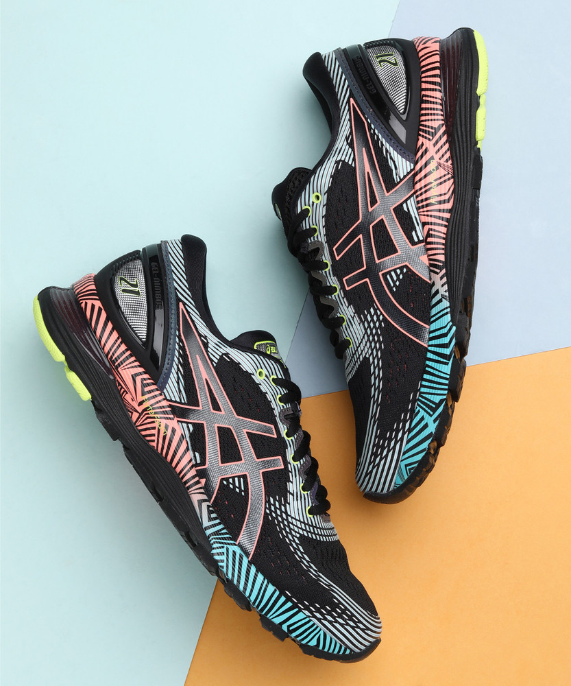 Asics nimbus black/sun coral discount