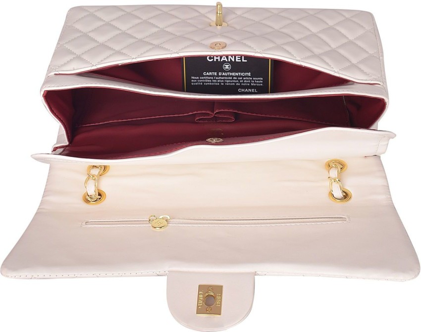 Chanel White Sling Bag Jumbo Caviar Quilted Flapover Sling HandBag For  Women 13*8*5 Inch White - Price in India