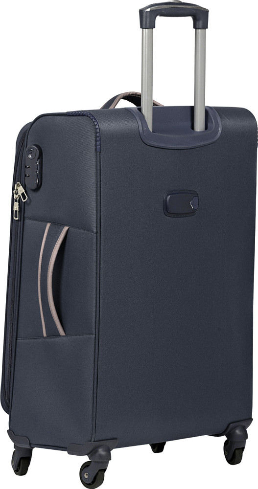 Emblem Supreme 20 Trolley Bag suitcase 4 wheel spinner soft Luggage with Expandable Expandable Cabin Suitcase 4 Wheels 20 inch Blue Price in India Flipkart