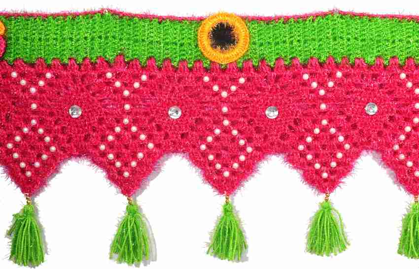balaji handicraft gujarat fancy crochet woolen door toran Toran