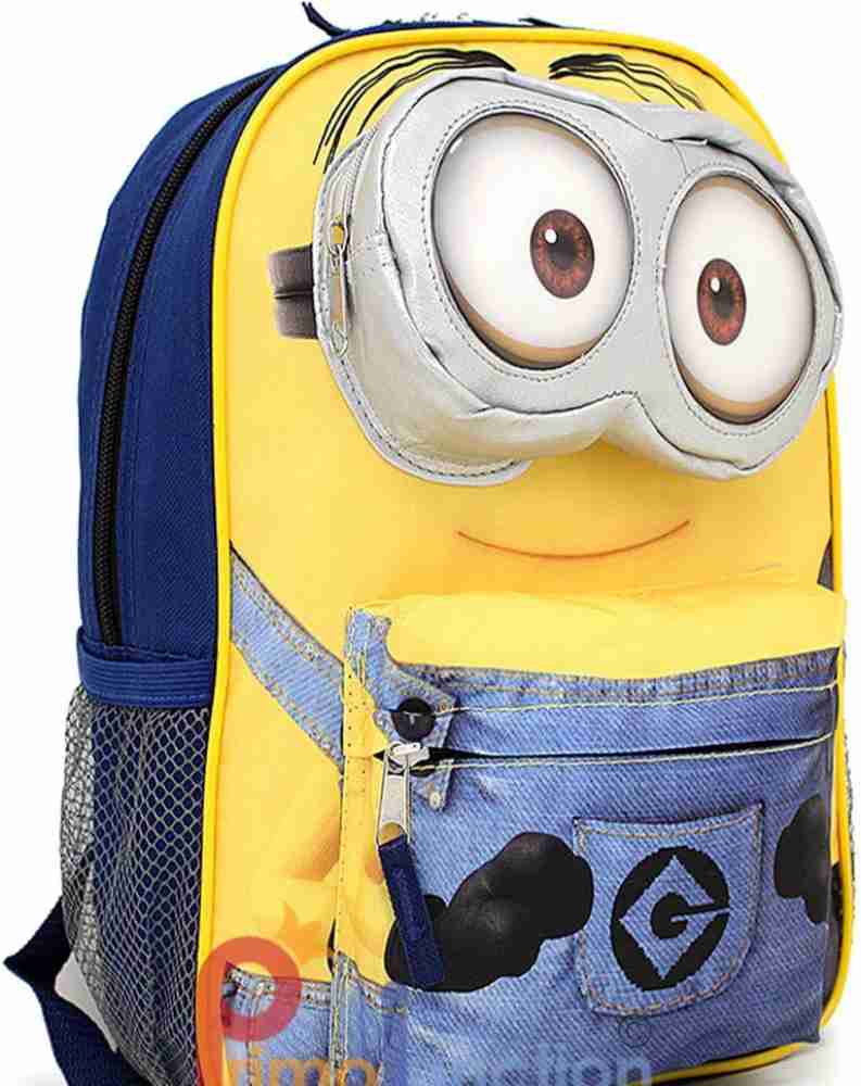 Accessory Innovations Despicable Me 2 Big Face Minion 12 School Backpack Jerry 3d Eye Pocket 10 L Laptop Backpack Yelllow Blue Price in India Flipkart