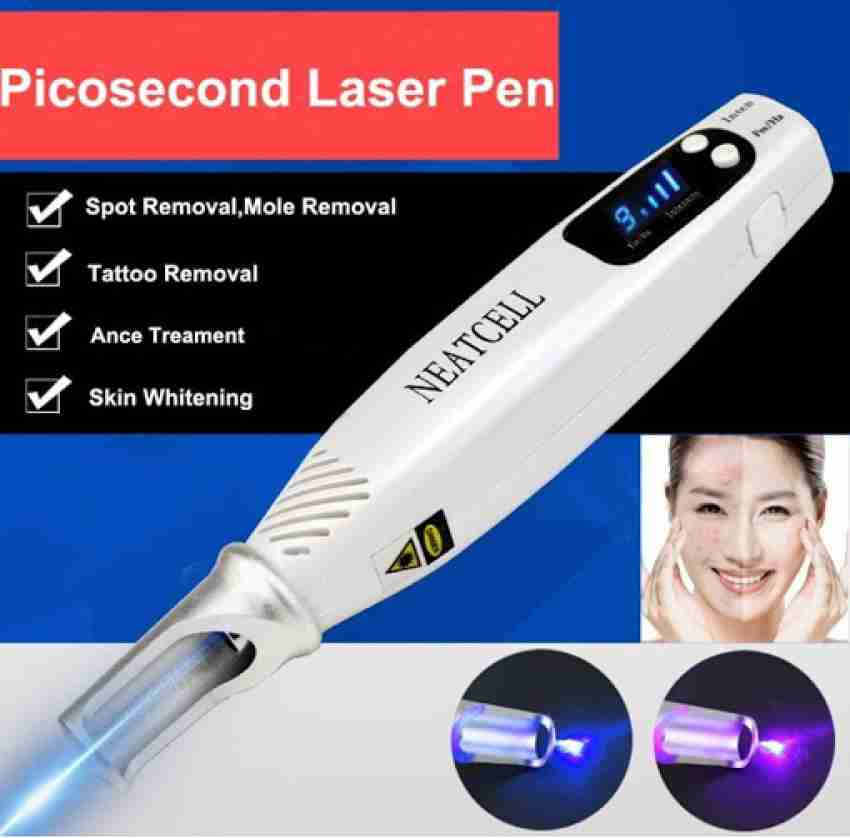 Picosecond Laser Pen Red and Blue Light Treatment Tattoo Scar Mole Freckle Pen Acne Skin Pigment Removal Portable Beauty Instrum, Blue