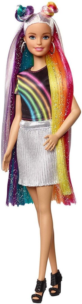 Rainbow cheap hair barbie