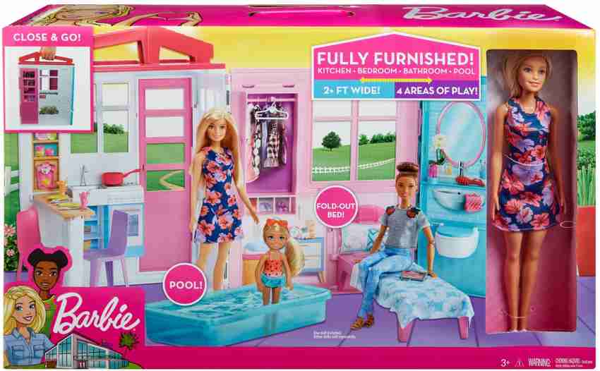 Foldable barbie online doll house