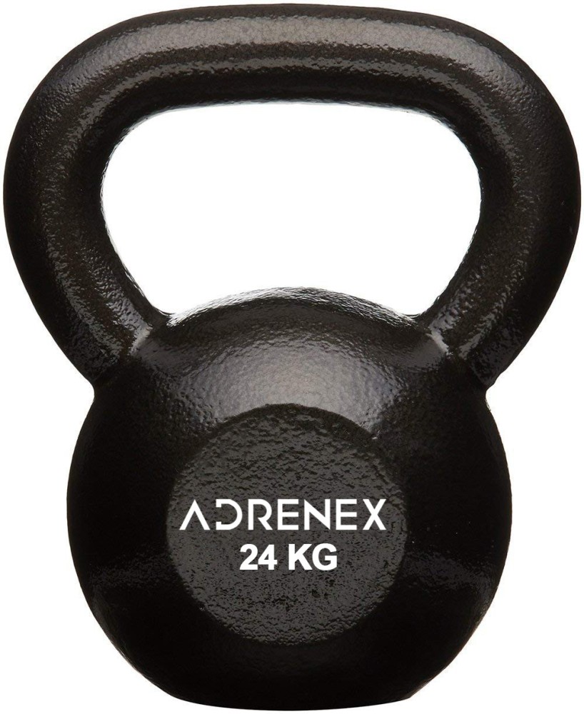 Adrenex by Flipkart 24 kg cast iron kettlebell Black Kettlebell - Buy  Adrenex by Flipkart 24 kg cast iron kettlebell Black Kettlebell Online at  Best Prices in India - Sports & Fitness