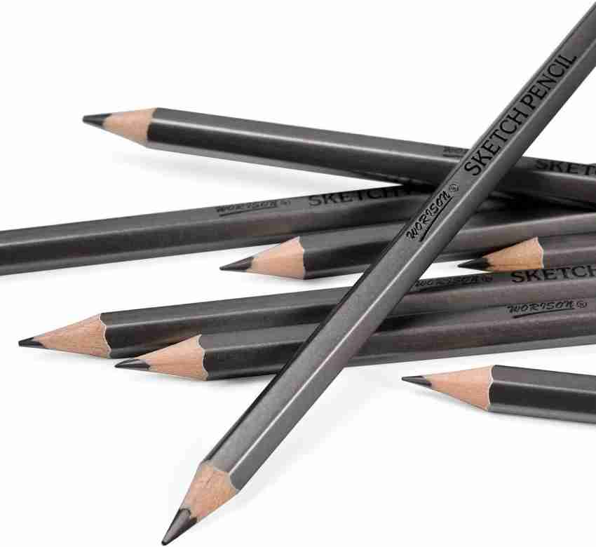 Professional Drawing Sketching Pencil Set - 12 Pieces Drawing Art Pencils  (8B - 2H) Graphite Shading Pencils for Beginners & Pro Artists