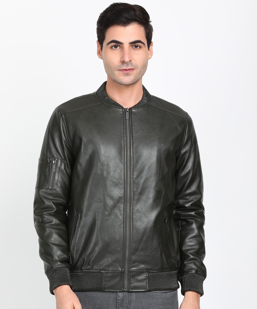 Buy Leather Bomber Jacket Online In India -  India