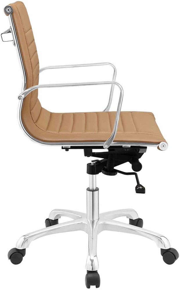 Leather desk best sale chair with wheels