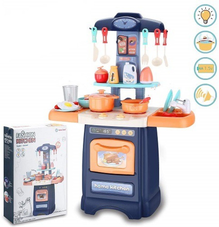 Portable Cooking Kitchen Play Set Pretend Play Food Party Role Toy for Boys  Girls