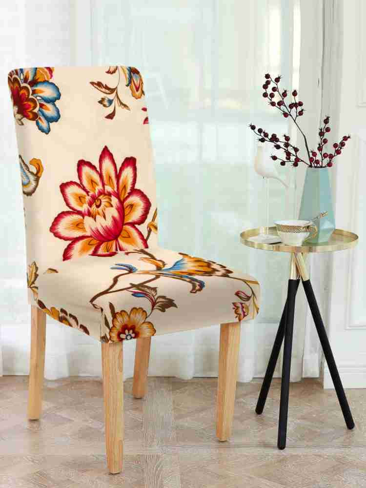 Cortina Polyester Floral Chair Cover Price in India Buy Cortina