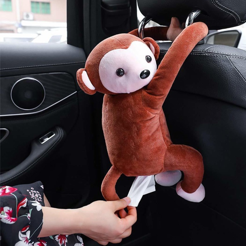 Be Cool Creative Cartoon Plush Monkey Super Soft Toy For Car Tissue Holder  & Paper Napkin Storage Brown (Size length 52 cm head to foot 35 cm) - 52 cm  - Creative