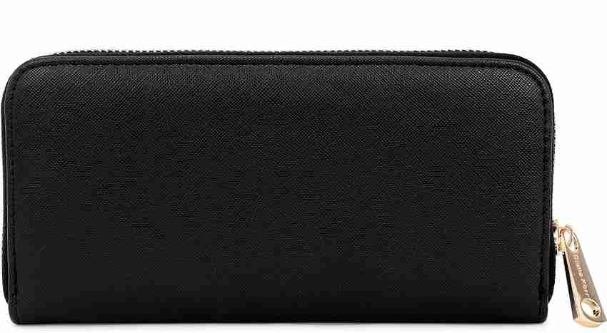 Diana Korr Women Black Artificial Leather Wallet Black Price in