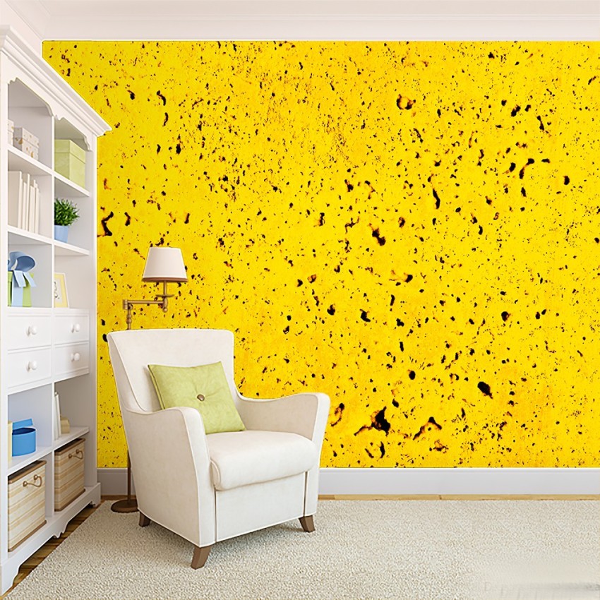 Yellow 3d design - Mural Wallpaper, PVC Free, Non-Toxic - Wall Murals, Wall  Paper Decor, Home Decor - BestOfBharat
